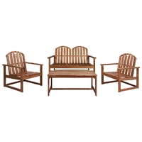 4 Piece Outdoor Lounge Set Solid Acacia Wood