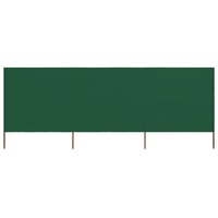 3-panel Wind Screen Fabric 400x160 cm Green