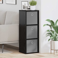 Sideboard with Drawer Black Oak 30.5 x 27 x 84.5 cm