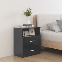 Cutler Bed Cabinet Grey 50x32x60 cm