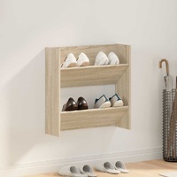 Wall Shoe Cabinet Sonoma Oak 60x18x60 cm Engineered Wood