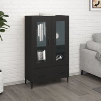 Highboard Black 70x31x115 cm Engineered Wood