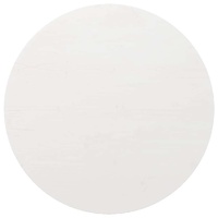 Table Top White Ø80x2.5 cm Solid Wood Pine