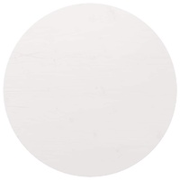 Table Top White Ø90x2.5 cm Solid Wood Pine