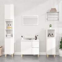 Bathroom Cabinet High Gloss White 65x33x60 cm Engineered Wood