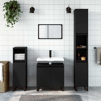 Bathroom Cabinet Black 58x33x60 cm Engineered Wood