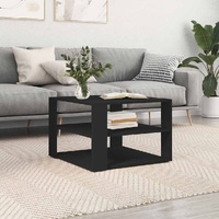 Coffee Table Black 58x58x40 cm Engineered Wood