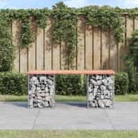 Garden Bench Gabion Design 103x31x42 cm Solid Wood Douglas