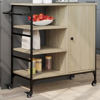 Kitchen Trolley Sonoma Oak 87.5x38.5x84.5 cm Engineered Wood