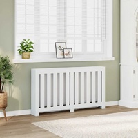 Radiator Cover White 149x20x82 cm Engineered Wood