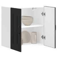 Kitchen Wall Cabinet "Kalmar" Black Engineered Wood