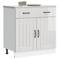 Kitchen Base Cabinet "Lucca" High Gloss White Engineered Wood
