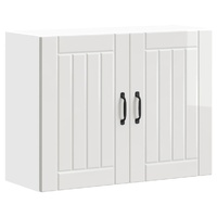 Kitchen Wall Cabinet "Lucca" High Gloss White Engineered Wood