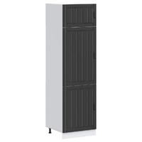 Kitchen Cupboard "Lucca" Black Engineered Wood