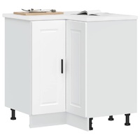 Kitchen Corner Base Cabinet Porto White Engineered Wood
