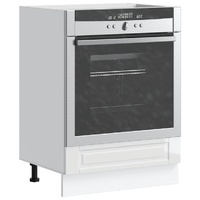 Oven Cabinet "Porto" High Gloss White Engineered Wood