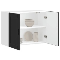 Kitchen Wall Cabinet "Porto" Black Engineered Wood
