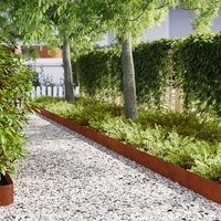 Lawn Edging 30 pcs Rusty 103 x 0.05 x 20 cm Weathering Steel