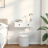 Wall Shelf with Drawers White 60x28x15 cm Engineered Wood