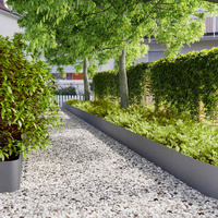 Lawn Edgings 10 pcs Anthracite 25x103 cm Cold-rolled Steel