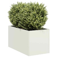 Planter White 40x80x40 cm Cold-rolled Steel