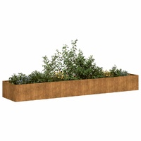 Planter Rusty 360x80x40 cm Weathering Steel