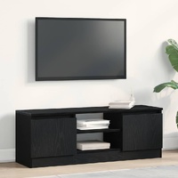 TV Cabinet Black Oak 102x30x36 cm Engineered Wood