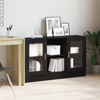 Sideboard Black Oak 120 x 30,5 x 70 cm Engineered Wood