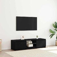 TV Cabinet Black Oak 140 x 38,5 x 36 cm Engineered Wood