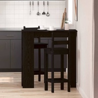 Bar Table Black Oak 102 x 50 x 103,5 cm Engineered Wood