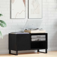 Record Cabinet Black Oak 85 x 38 x 48 cm Engineered Wood