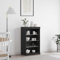 LED Sideboard Black Oak 60,5 x 37 x 100 cm Engineered Wood