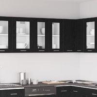 Hanging Cabinet Black Oak 60 x 31 x 60 cm Engineered Wood