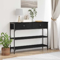 Console Table Black Oak 72.5 x 25 x 75 cm Engineered Wood
