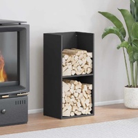 Firewood Rack Black 40x30x80 cm Cold-rolled steel