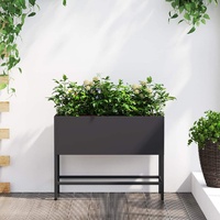 Raised Garden Planter Black 60 x 26 x 45 cm Steel