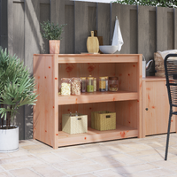 Kitchen Cabinet with Shelf MEPPEL Brown Oak 106 x 55 x 92 cm
