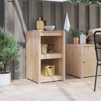 Kitchen Cabinet with Shelf MEPPEL Brown Oak 55 x 55 x 92 cm