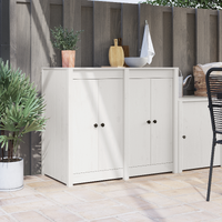 Kitchen Door MEPPEL 2 pcs White 50 x 9 x 82 cm Solid Pine wood