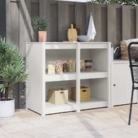 Outdoor Kitchen Cabinet White 106x55x92 cm Solid Wood Pine