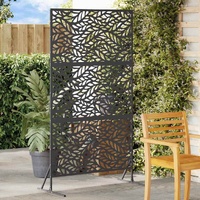 Privacy Screen Black 100 x 50 x 180 cm Steel