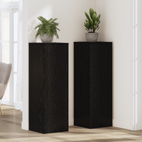 Plant Stand Black Oak 33 x 33 x 100 cm Engineered wood