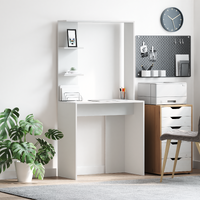 Desk with Shelf White 78,5 x 37 x 154,5 cm Engineered Wood
