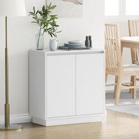 LED Sideboard for White 71 x 34,5 x 75 cm Engineered Wood