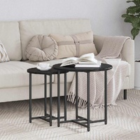 Side Table Set 2 pcs Black Oak