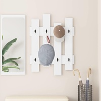Wall-Mounted Coat Rack White 60 x 3 x 82 cm Engineered wood