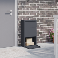 Parcel Drop Box with Storage Anthracite 44 x 22 x 82 cm Steel