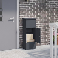 Parcel Drop Box with Door Anthracite 44,5 x 29 x 110,5 cm Steel