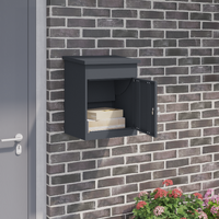 Parcel Drop Box with Storage Anthracite 47.5 x 38 x 59 cm Steel