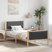 Bed Frame with Headboard Dark Grey 90 x 190 cm Fabric